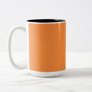 Eenvoudige Één Stevige Kleur Oranje Monocolor Tweekleurige Koffiemok