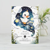 Eenvoudige eend verjaardag kaart (Staand voorkant)