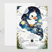 Eenvoudige eend verjaardag kaart (Voorkant / Achterkant)