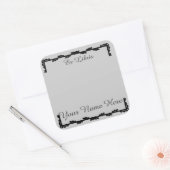 Eenvoudige, eenvoudige boekenplaat vierkante sticker (Envelop)