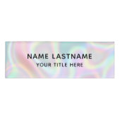 Eenvoudige, eenvoudige Faux-holografische moderne  Naambadge (Voorkant)