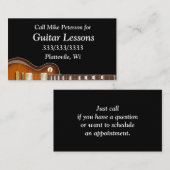 Eenvoudige eenvoudige Guitar Lessons Visitekaartje (Voorkant / Achterkant)