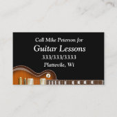 Eenvoudige eenvoudige Guitar Lessons Visitekaartje (Voorkant)
