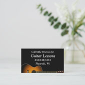 Eenvoudige eenvoudige Guitar Lessons Visitekaartje (Staand voorkant)
