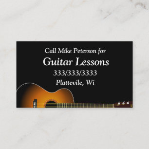 Eenvoudige eenvoudige Guitar Lessons Visitekaartje