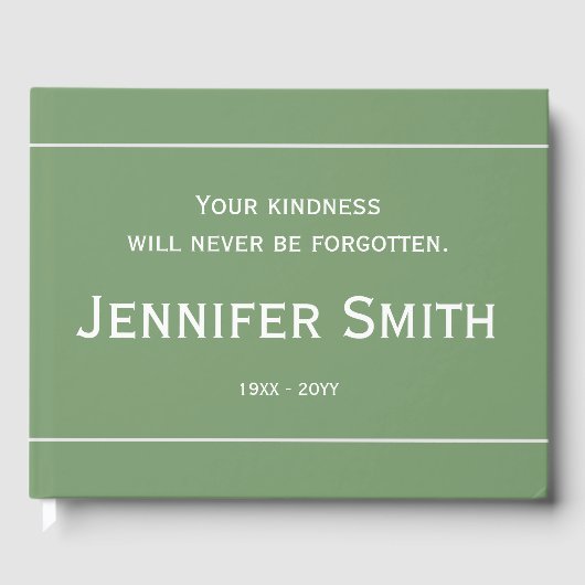 Eenvoudige, eenvoudige sympathiegids gastenboek (Voorkant)