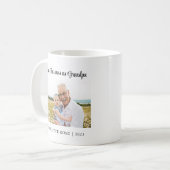 Eenvoudige eerste kerst als nieuwe opa Baby Foto Koffiemok (Voorkant links)