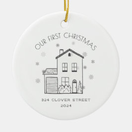 Eenvoudige eerste kerst New Home Holiday Ornament