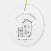 Eenvoudige eerste kerst New Home Holiday Ornament (Links)