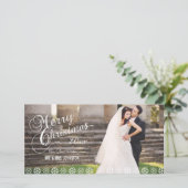 EENVOUDIGE EERSTE KERSTVAKANTIE FOTOCARD FEESTDAGENKAART (Staand voorkant)