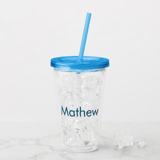 eenvoudige eerste letter monogram add your name le acryl drinkbeker