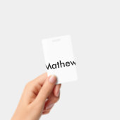 eenvoudige eerste letter monogram add your name le badge (Handheld)