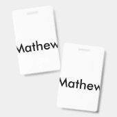 eenvoudige eerste letter monogram add your name le badge (Voor- en achterkant)