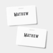 eenvoudige eerste letter monogram add your name le badge (Voor- en achterkant)