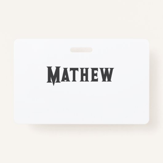 eenvoudige eerste letter monogram add your name le badge (Voorkant)