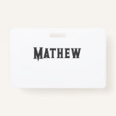 eenvoudige eerste letter monogram add your name le badge (Achterkant)