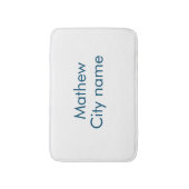 eenvoudige eerste letter monogram add your name le badmat (Voorkant Verticaal)