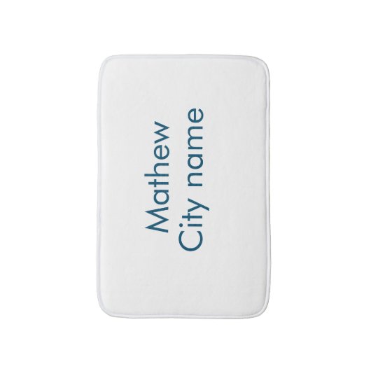 eenvoudige eerste letter monogram add your name le badmat (Voorkant Verticaal)