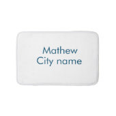 eenvoudige eerste letter monogram add your name le badmat (Voorkant)