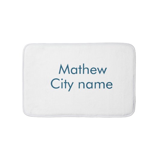 eenvoudige eerste letter monogram add your name le badmat (Voorkant)