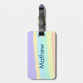 eenvoudige eerste letter monogram add your name le bagagelabel (Achterkant verticaal)
