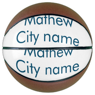 eenvoudige eerste letter monogram add your name le basketbal