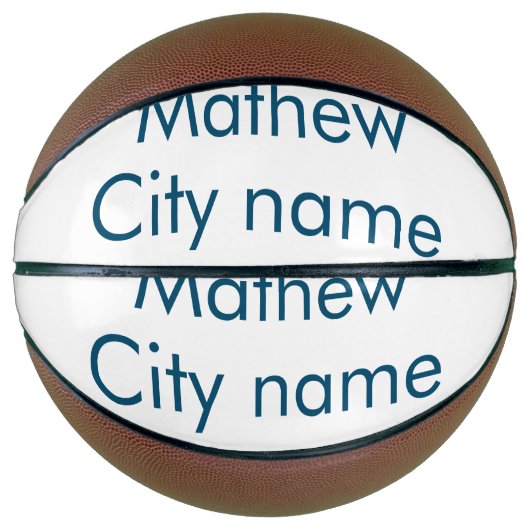 eenvoudige eerste letter monogram add your name le basketbal (Voorkant)