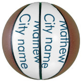 eenvoudige eerste letter monogram add your name le basketbal (Verticaal)