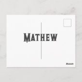 eenvoudige eerste letter monogram add your name le briefkaart (Achterkant)