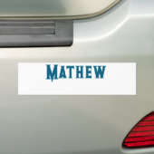 eenvoudige eerste letter monogram add your name le bumpersticker (Op auto)