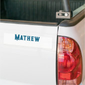 eenvoudige eerste letter monogram add your name le bumpersticker (Op Truck)