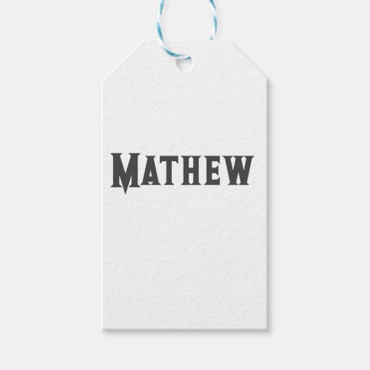 eenvoudige eerste letter monogram add your name le cadeaulabel (Voorkant)