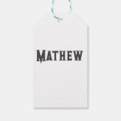 eenvoudige eerste letter monogram add your name le cadeaulabel (Achterkant)