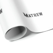 eenvoudige eerste letter monogram add your name le cadeaupapier (Rol Hoek)