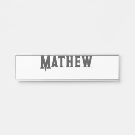 eenvoudige eerste letter monogram add your name le deurbordje