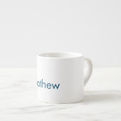 eenvoudige eerste letter monogram add your name le espresso kop (Voorkant rechts)