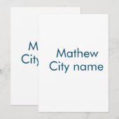 eenvoudige eerste letter monogram add your name le feestdagenkaart (Voorkant / Achterkant)