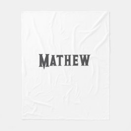 eenvoudige eerste letter monogram add your name le fleece deken