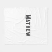 eenvoudige eerste letter monogram add your name le fleece deken (Voorkant (Horizontaal))