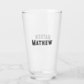 eenvoudige eerste letter monogram add your name le glas (Achterkant)