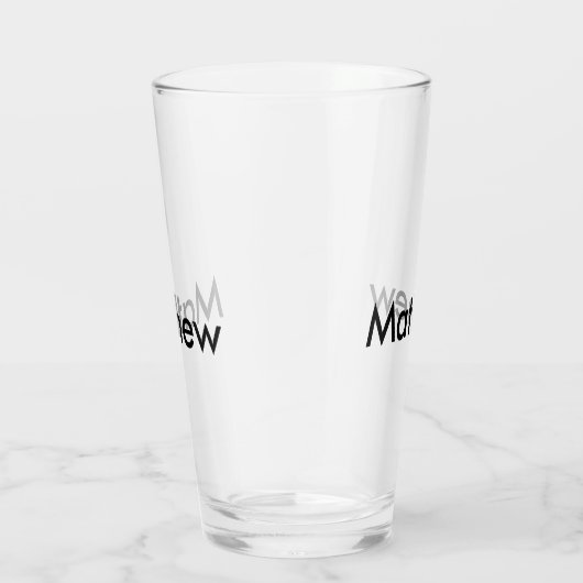 eenvoudige eerste letter monogram add your name le glas (Rechts)