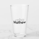 eenvoudige eerste letter monogram add your name le glas (Voorkant)