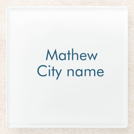 eenvoudige eerste letter monogram add your name le glazen onderzetter (Voorkant)