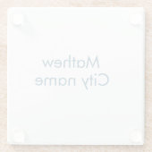 eenvoudige eerste letter monogram add your name le glazen onderzetter (Achterkant)
