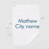 eenvoudige eerste letter monogram add your name le golfhanddoek (Insitu)