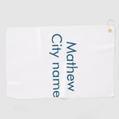eenvoudige eerste letter monogram add your name le golfhanddoek (Horizontaal)