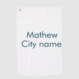 eenvoudige eerste letter monogram add your name le golfhanddoek