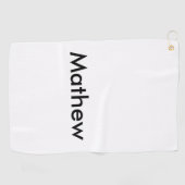 eenvoudige eerste letter monogram add your name le golfhanddoek (Horizontaal)