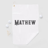 eenvoudige eerste letter monogram add your name le golfhanddoek (Insitu)