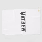 eenvoudige eerste letter monogram add your name le golfhanddoek (Horizontaal)